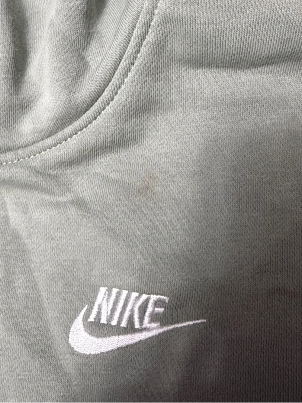 Nike Sage Green Pullover Hoodie with White Swoosh